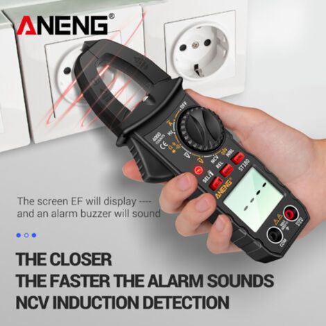 ANENG ST180 4000 points pince multimètre numérique voltmètre ampèremètre AC DC tension courant NCV testeur universel -30 1000 ℃ résistance à la température capacité fréquence mesure de d (1/4)