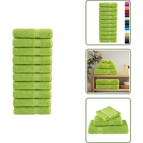 Asciugamani per casa - vidaXL Asciugamani da Doccia SOLUND 10 pz Mela 70x140 cm 600 g/m² - Asciugamani per uso domestico