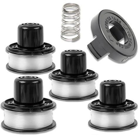 XINTONG Bobines de fil compatibles avec Black+Decker GL250, GL310, GL360, GL360SB, bobine de fil A6226-XJ (4 bobines + 1 capuchon + 1 ressort) (1/5)