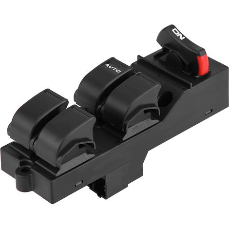 83593-S04-9500, bouton de régulateur de fenêtre noir haute résistance anti-fissuration, interrupteur d'alimentation en plastique pour voiture (1/5)