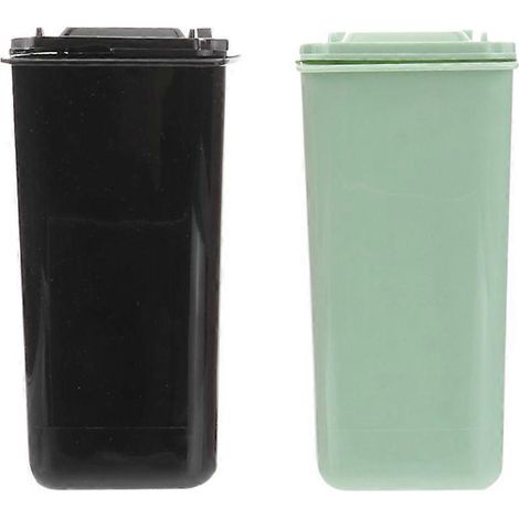 Lot de 2 poubelles de bureau multifonctions, poubelles décoratives, accessoire pour la maison (1/4)