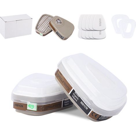 Cartouches de Filtre pour Respirateurs 6200 6800 7502 7503, Protection contre Vapeurs Chimiques et Organiques, Spécial Peinture et Soudage (1/4)