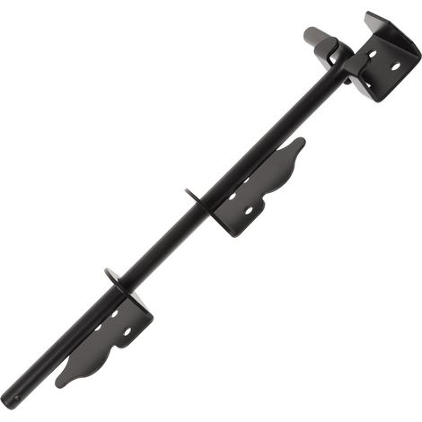 Verrou Coulissant F en Fer Noir 12 Pouces pour Clôtures en Bois (1/5)