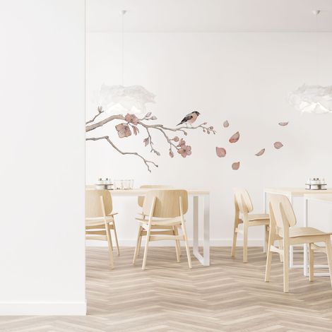Papier peint panoramique Cerisier, Crême 150 x 250cm (1/5)