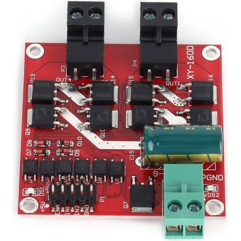 Module de commande de moteur CC, CC 6,5 V-27 V, 7 A, 160 W, carte de contrôle de vitesse en pont en H à deux canaux.
