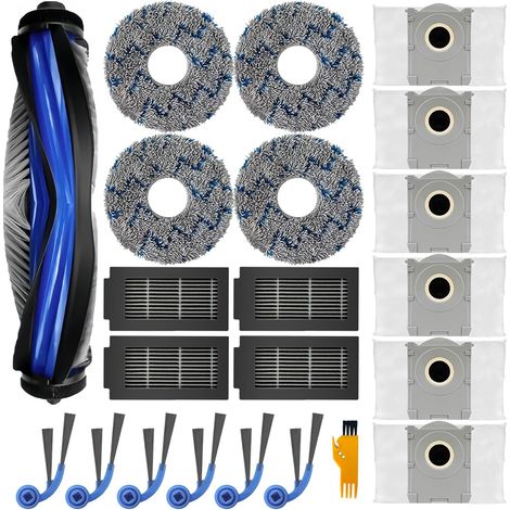 21-teiliges Zubehörset für Ecovacs Deebot Saugroboter: Hauptbürste, Filter, Staubbeutel, Seitenbürsten (1/5)