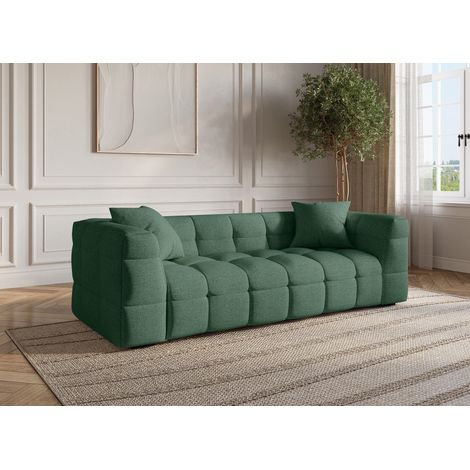 Canape 3 places en tissu vert bella (1/5)