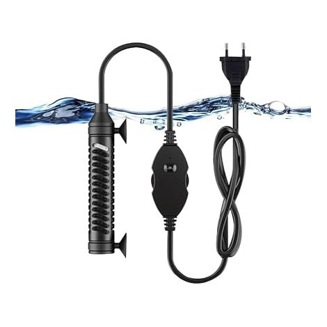 Réchauffeur d'aquarium 35 W/50 W (1 L-20 L) avec régulateur de température pour réservoirs de Poissons et d'aquarium avec Protection Contre la surchauffe (50 W) (1/5)