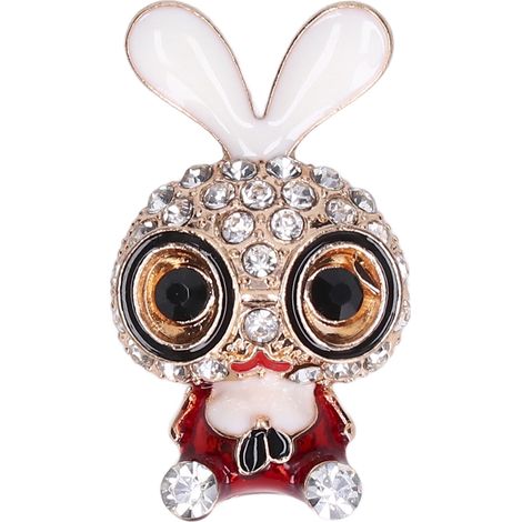 5PCS Décalque Lapin DIY, Épingle à Cheveux Rouge Artisanale Fine Couture, Décoration Mode Cheveux (1/5)