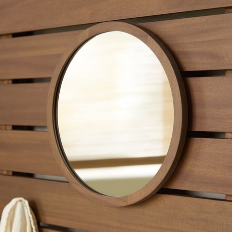 Arthur - Miroir modulable en acajou massif 33x33 cm (1/5)