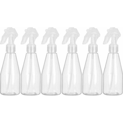 Flacon Spray Vide 200ml, Lot de 6 Vaporisateur Vide en plastique, Bouteille Pulverisateur Vide pour Désinfectant, Jardinage, Nettoyage (1/5)