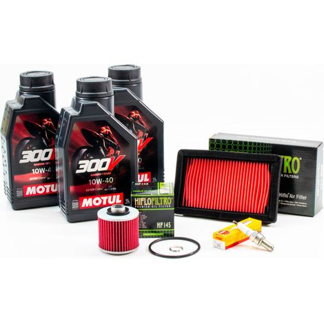 Kit Révision Filtres Bougies pour YAMAHA XT 660 X de 2004 à 2014 - MOTUL 300V ROAD RACING 10W40 3L