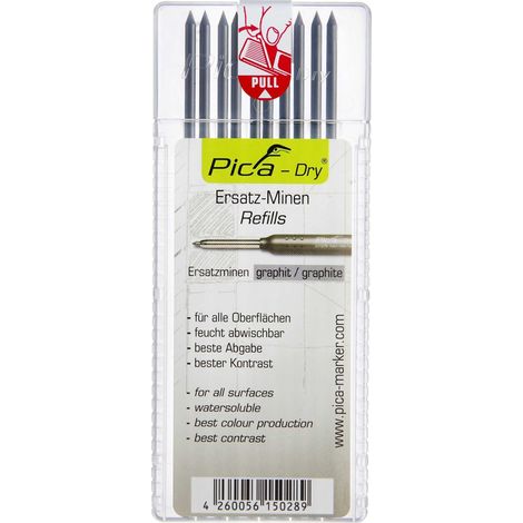 Etui de 10 mines de rechange graphite PICA-Dry 4030/SB