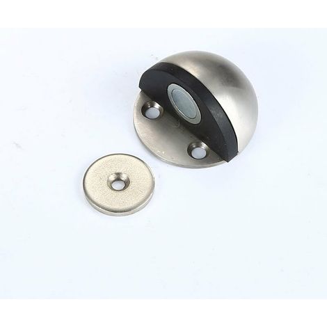 3 Pièces Arrêt de Porte Magnétique en Métal,Butées de Porte de Sol à Visser,Butoirs de Porte Auto-adhésives Sans Percer pour Protection de Porte et Mur(acier brossé) GROOFOO (1/5)