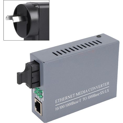 Convertisseur Fibre Optique Gigabit Ethernet Monomode 100-240V (1/5)