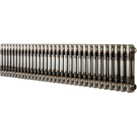 Traditional 2 Column Radiator - 300 x 1460mm - Raw Metal