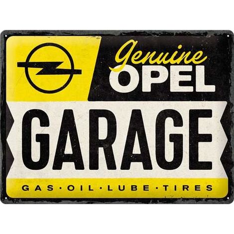 Plaque décorative en métal en relief 40 x 30 cm Opel - Garage (1/2)