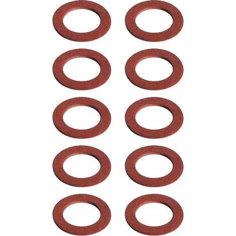 10x joint en fibre rouge DIN 7603 bague d'étanchéité plomberie eau froide chaude sanitaire, 8x12x1mm