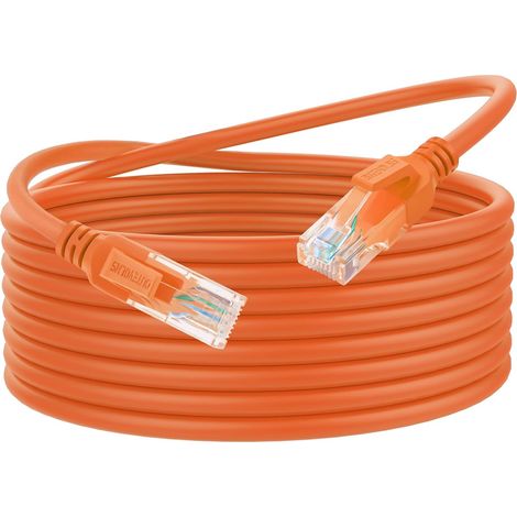 5M Ultra Flexible Cat6 Ethernet Cable, Gigabit UTP Network Cable (Orange) Flexible RJ45 LAN Cord, Standard Cat6a Internet Cord, for PC, Router, PS4/5 (1/5)