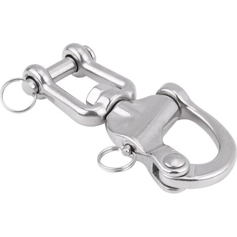 Mousqueton pivotant à mchoires en acier inoxydable 316 pour drisse de spinnaker de voilier 03 (1/5)