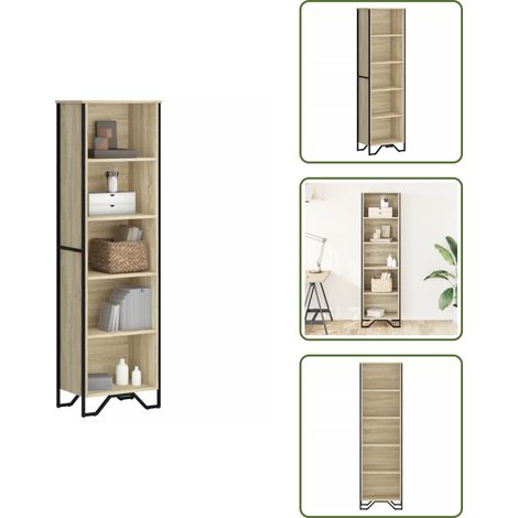 vidaXL Bücherregal Sonoma-Eiche 50x31x169 cm Holzwerkstoff (1/5)