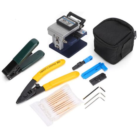 Kit d'outils de dénudage et d'épissure de fibre optique FTTH avec cliveuse FC-6S