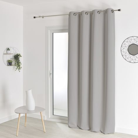 Rideau occultant ignifugé non feu M1 Gris Perle 140x260 cm (1/3)