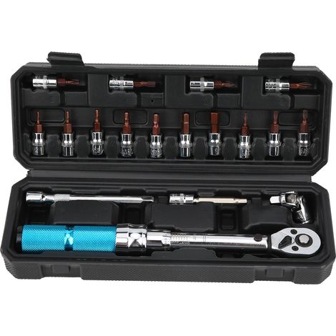clé dynamométriqueKit de Réparation Vélo ZTY‑18 – Torque Wrench Adjustable 2‑20 N.m – 15 Accessories incl. Connecteur Flexible et Douilles pour Équipement Magasin Vélos (1/5)