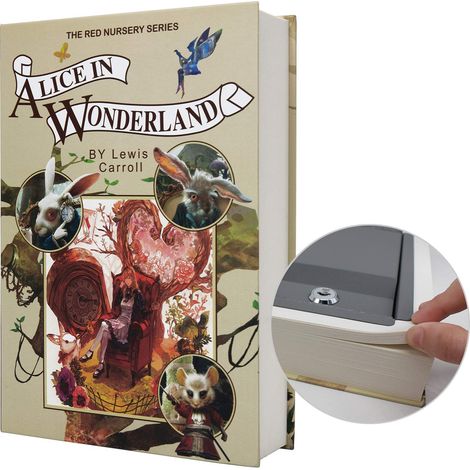 Coffre-fort de diversion en forme de livre de type dictionnaire en papier véritable, avec serrure à code/clé (format M à clé) (1/5)