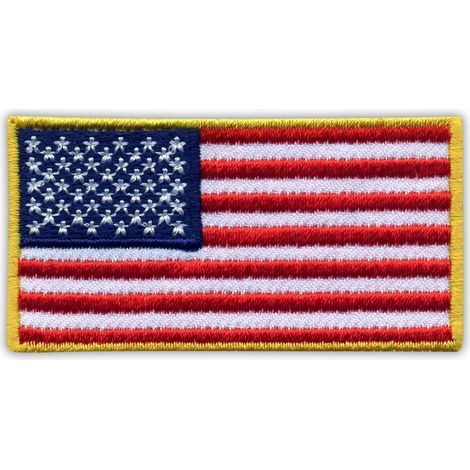 Aufnäher mit US-Flagge – 6,6 cm – Selbstklebende Rückseite – Gestickter Aufnäher/Abzeichen/Emblem