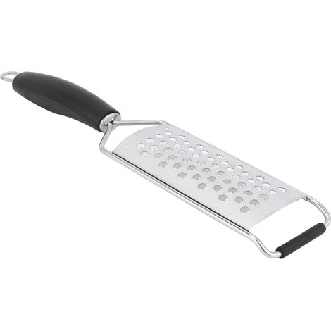 Râpe à fromage manuelle avec poignée silicone - Gadget de cuisine pour légumes et fromage - Modèle J13398/10 à grandes perforations