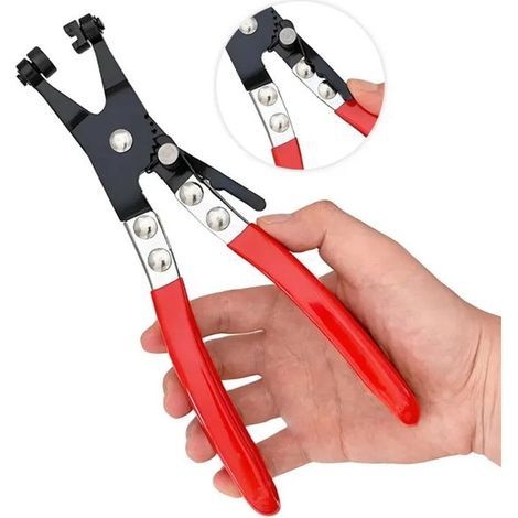 Pinze professionali per fascette stringitubo con impugnature ergonomiche, pinze piatte ad anello per fascette stringitubo, utensili per riparazioni, ricambi auto. (1/5)