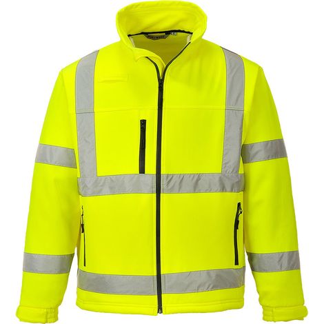 Veste softshell Classic Hi-Vis (3 couches) couleur : Jaune taille XXXL - PORTWEST