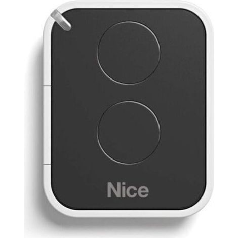 Émetteur de télécommande à 2 canaux pour portes de garage et portails – Fréquence 433,92 MHz – Compatible avec les moteurs NICE – Programmation rapide (1/2)