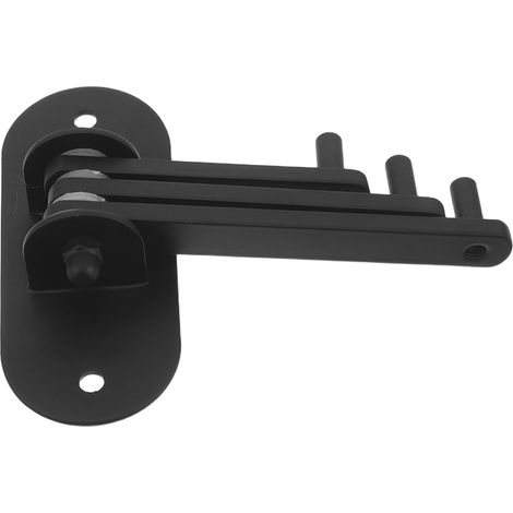 Patère Design Pliable Gain de Place Noire en Acier Inoxydable Murale avec 3 Bras Pivotants Installation sans Perçage pour Salle de Bain et Entrée (1/5)