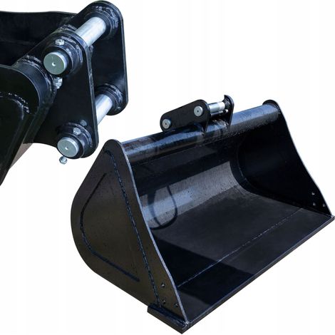 Godet de Talus 120 cm – pour Mini-Pelle 4 t Broche 45 mm, entraxe 130 mm, Acier, Thermolaquage