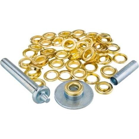Kit Pose Oeillets, 30 Oeillets, Diamètre 12mm, Matrice Et Emporte-pièce, Pour Bâche (1/5)