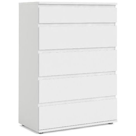 Tvilum Nova Cassettiera 5 Cassetti Stile Scandinavo Da Assemblare colore Bianco