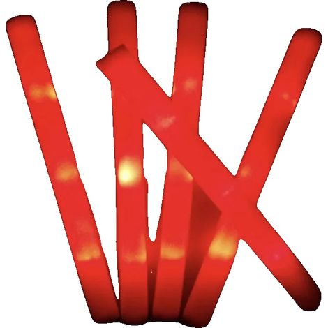 Bastoncini LED in schiuma, effetti luminosi RGB colorati, perfetti per feste ed eventi, 30 pezzi rossi, 1600900700MM-e (1/2)