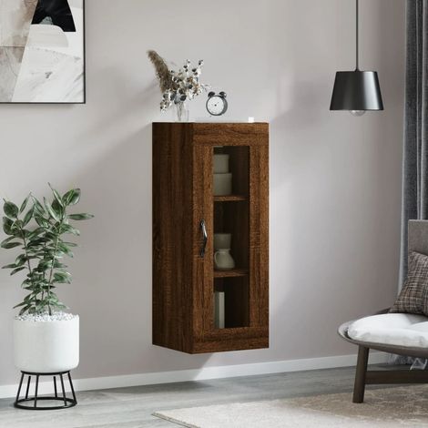 Armoire Murale Décoration. A suspendre, Marron. 90 X 34 X 34 cm (1/5)