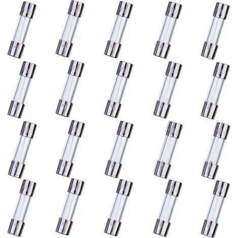 20 Fuses, Fast Blown Glass 5A, Metal 250V, Household Appliances (1/3)