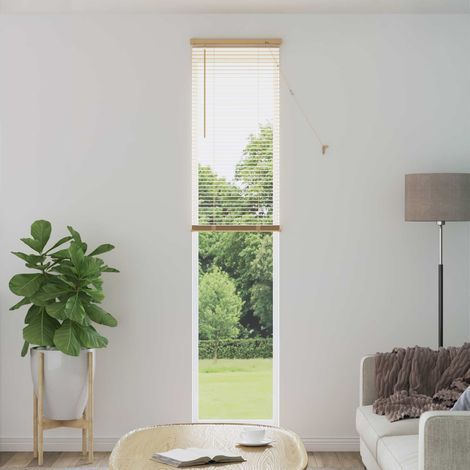 Venetianer Jalousie Hellbraun mit Muster 213 x 60 cm PVC (1/5)