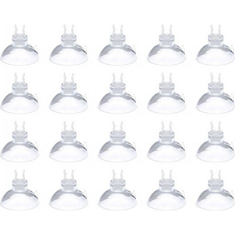 20 Stück Saugnapfklemmen für 4–6 mm Aquarium-Luftschläuche, Saugnapf für Aquarium-Luftschläuche, Luftschlauch, transparente Schlauchhalterung (1/5)
