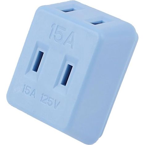AC 125V 15A US - Stecker 1 bis 3 poli Netzadapteradapterbuchse Bleu (1/2)