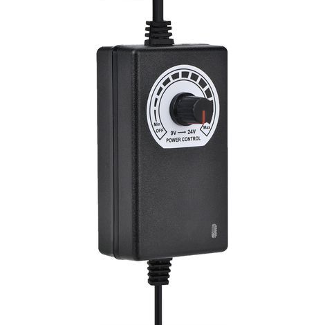 Adaptateur secteur réglable 9V-24V 1A, contrôle de la vitesse et de la tension du moteur, 100-240V (prise UE) (1/5)