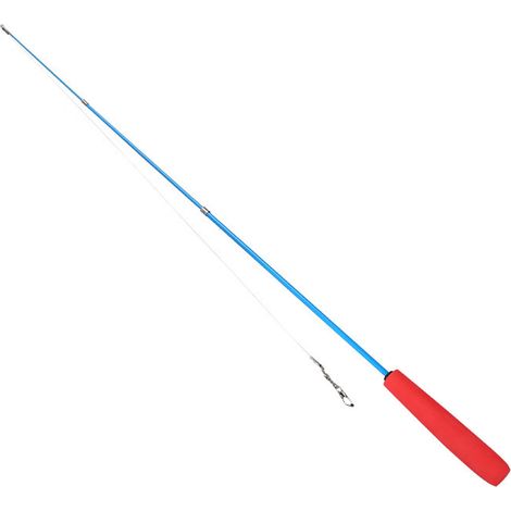 1 canne à pêche pour chat, télescopique 97 cm, fibre de verre, poignée EVA et bois, pour jeu interactif avec chaton ou chat adulte (1/5)