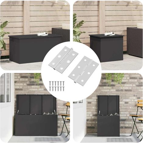 vidaXL Charnière Uni 2 pcs Argenté 58 x 35 x 1 mm Acier