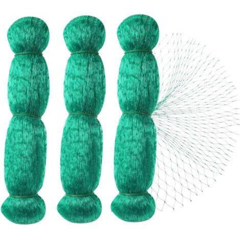 BUNTHAUS Filet Anti Oiseaux,3pcs 2  10m Vert Jardin Oiseau Filet de pour Plante Filet de Protection,Protéger Les Plantes, Les Fruits, Les Fleurs et Les légumes,Maille de 15 mm (1/5)