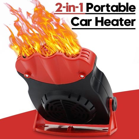 Autoheizung, 12V 150W mit 2-in-1-Heiz- und Kühlmodus, Autoheizung/Kühler mit Entfeuchtungsfunktion, Autoheizungslüfter geeignet für alle Autos (rot).
