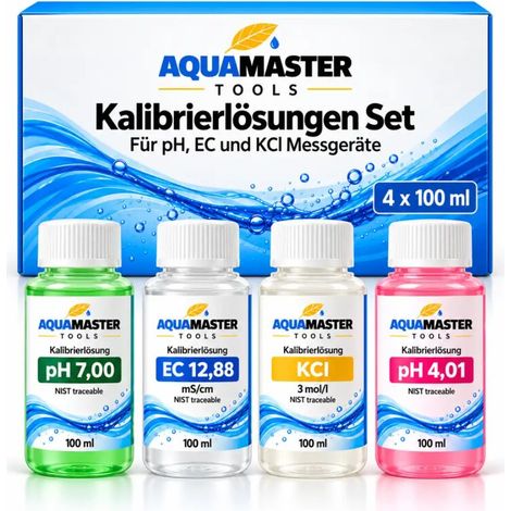 Aqua Master Kalibrierlösungs Set - pH Elektrode EC-Messgerät